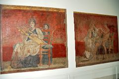 Met Highlights 05-2 Room H from the Villa of P. Fannius Synistor at Boscoreale - Seated woman playing a kithara, Man and woman seated side by side.jpg